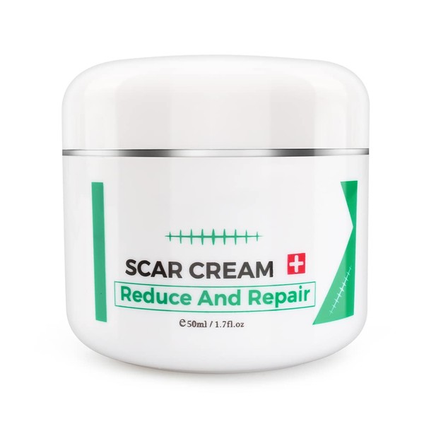scar cream for old and new scars for acne, cuts, surgery, burns, cuts, keloids safe for kids and adults