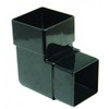 FLOPLAST 65mm Square Downpipe 92.5 Degree Offset Bend - Black