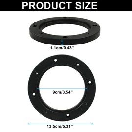 Murtenze 4" Auto Car Universal Fit ABS Speaker Spacers Car Stereo Speaker Spacer Adaptor kit Speaker mounting Bracket Ring(Black)-2PCS