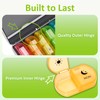 Fullicon Large Capacity Pill Organizer, Secure Pill Case with Durable