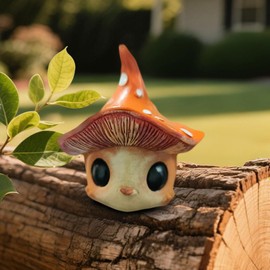 ZenQeek Mushroom Garden Decor, Garden Gnomes Outdoor, Mushroom Outdoor Statues for Decorating Home, Yard, Lawn Ornament, Patio, Balcony, Fairy Garden