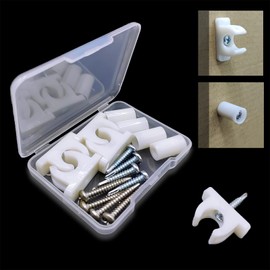 fallingstar False Cabinet Clips Tip-Out Sink Cabinet Clips - Universal False Front Fasteners for Drawer/Cabinet with Snap Mechanism - Hardware Replacement Set Includes Screws (4 White)