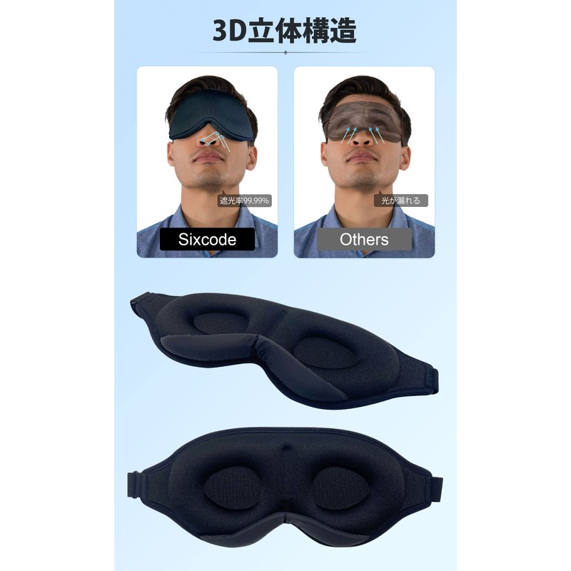 Eye Mask, For Sleeping, 99.99% Light Blocking, Blindfold, Sleep Goods,