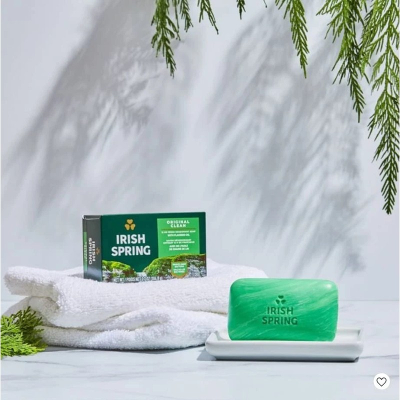 Irish Spring Original Bar Deodorant Soap 3.20 oz Long Lasting