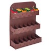 UNICRAFTALE 3-Tier Wood Tea Bag Holder 3 Sizes Brown Vertical
