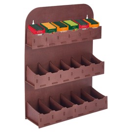 UNICRAFTALE 3-Tier Wood Tea Bag Holder 3 Sizes Brown Vertical Tea Bag Organizer Storage Holder Wall Mounted Tea Box Containers Teabag Station Stand for Cabinet Countertop Office 10.62"x14.17"x3.54"