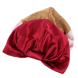 Healeved Satin Hair Bonnet Keratin Infused Wide Elastic Bonnet for Sleep Hair Care Styling