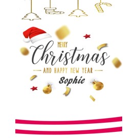 MERRY CHRISTMAS AND HAPPY NEW YEAR FOR LADIES: GIFT NOTEBOOK/JOURNAL, Elegant gift for your mom, aunt, wife, sister, daughter, friend female in holidays and celebration time.