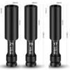 3 Piece Impact Wrench Wheel Nut Socket Set Nut Extractor