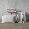 LinenMe Oatmeal Linen Plaid Rustico Fringe, 135 x 200 cm