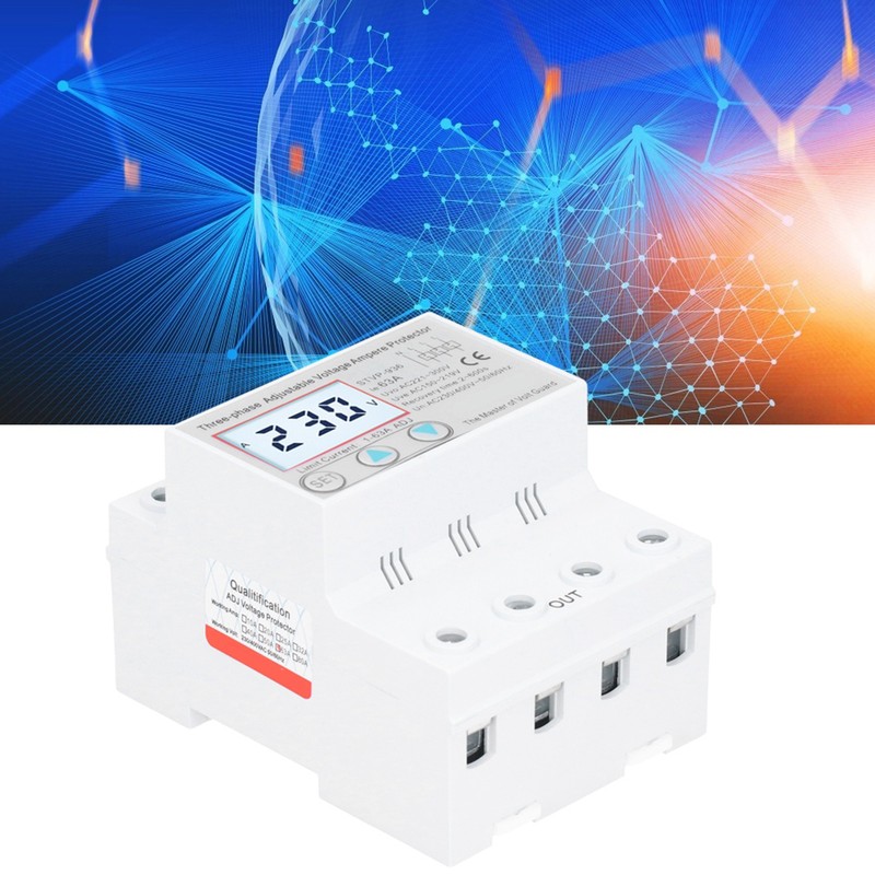 Adjustable Voltage Protector 3Phase LCD Multifunctional SelfResetting STVP936 230v 400V