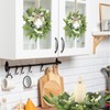 6 Pcs Green Artificial Eucalyptus Swag Wreaths Spring Summer Wreath