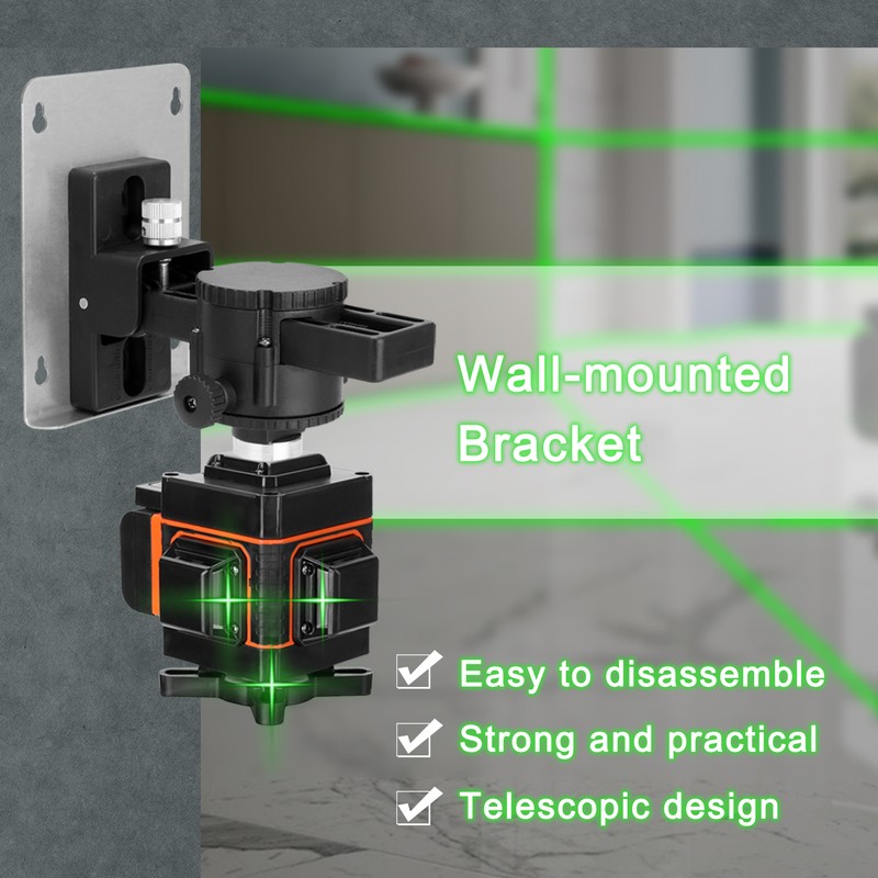 360 Degree Rotation 15°Tilt Angle Adjustable Laser Level Wall-mounted Bracket