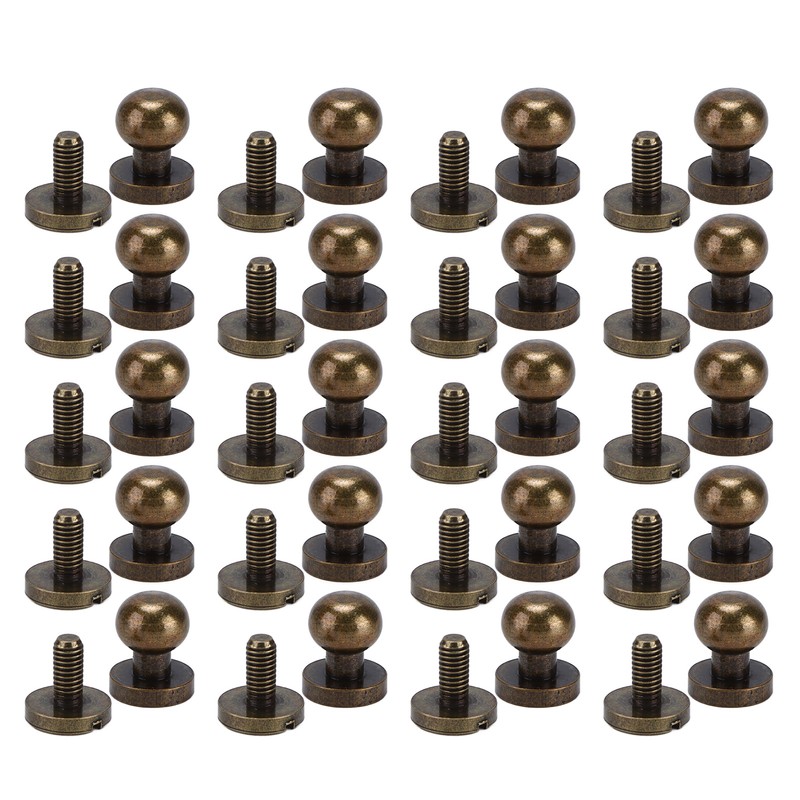 20set Brass Rivets Bronze Wear Resistance Luggage Hardware Accessories for