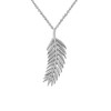 Dainty 925 Sterling Silver Palm Branch Tropical Leaf Pendant Necklace