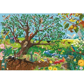 Schmidt Spiele 56573 animali in giardino, 60 pezzi puzzle per bambini fatto di tavola di erba