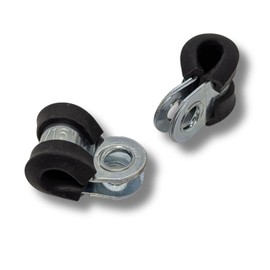 Lumonic 10 x 5 mm pipe clamps with rubber insert, cable clamps for screwing, hose clamp 5 mm, pipe clamps, mounting clamp 5 mm, pipe holder