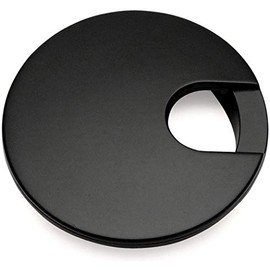 5 Pack - Cosmas 50203FB Flat Black 2-1/2" Two Piece Zinc (Metal) Desk Grommet - 3" Overall Diameter