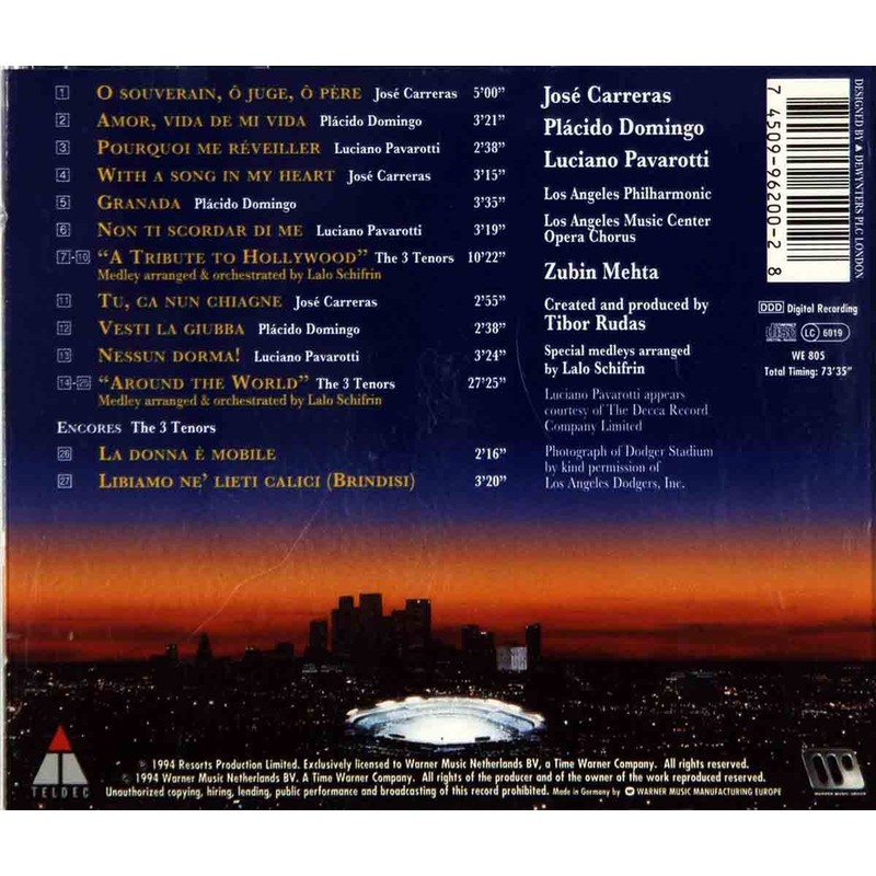 The 3 Tenors In Concert 1994-CD