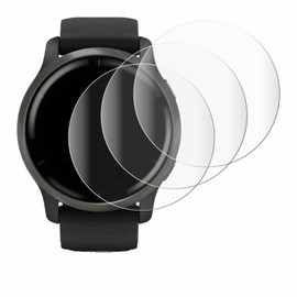 Savvies (4 Pack Full-Screen Protection Film compatible with Garmin Venu 2 Full Cover Screen Protector 3D Curved [Edge to Edge, Scratch Proof]