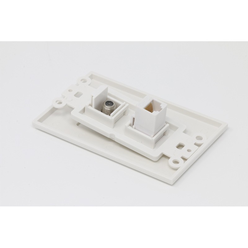 RiteAV - 1 Coax Cable TV F and 1 Cat6