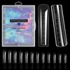Sdhgerh 120 Stück Full Cover Nail Tips Clear Nageltips für