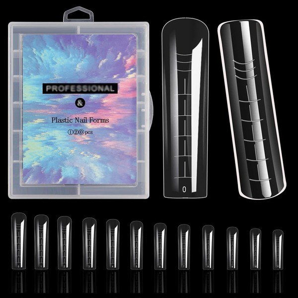 Sdhgerh 120 Stück Full Cover Nail Tips Clear Nageltips für