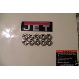 JET 18 INCH BAND SAW BLADE GUIDE BEARINGS 10 PIECE SET FOR JWBS-18X BAND SAW