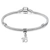Girls 16th Birthday Silver Plated Starter Charm Bracelet with Gift