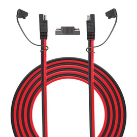 Ledvillage 1 Pack - 15 FT Cable SAE Extension Cord 10 AWG 2 Pin Wire Harness SAE Connector Extension Cable Quick Disconnect for Solar Panel, Battery, Motorcycle, Automotive (40A)