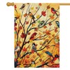 Louise Maelys Welcome Fall Garden House Flag 28x40 Inch Double