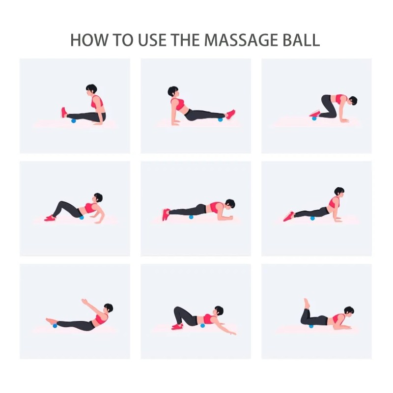 SIMPLECOOL Peanut Shape Massage Ball – Myofascial Release Roller for