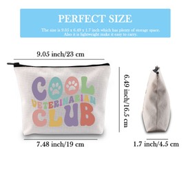 Veterinarian Gift Vet Nurse Appreciation Gift Vet Tech Assistant Doctors Gift Cool Veterinarian Club Makeup Bag Vet Tech Survival Kit (Veterinarian Club CA)