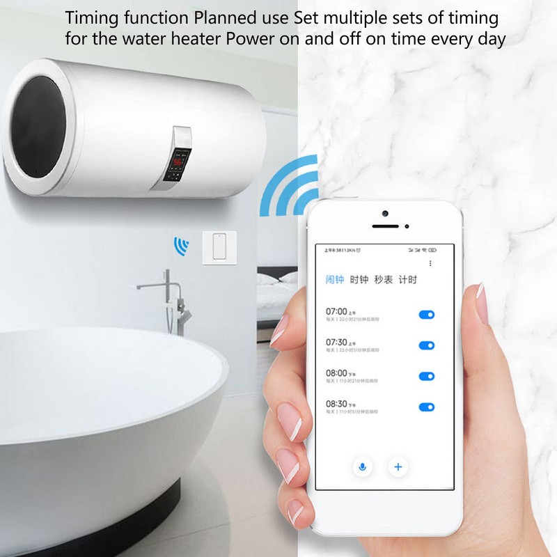 Water Heater Switch WIFI APP Voice Control Timing Intelligent Touch