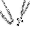 KONFEN Men's Cross Necklace, Cross Pendant Necklace with Chain, Rhinestone