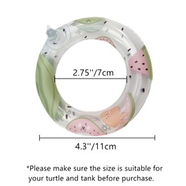 Inflatable Small Animal Floaties - 3 Pack Swimming Ring Rest Dock for Turtle, Tortoise, Terrapins, Frog, Reptile