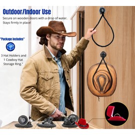 CEOCE 4PCS Cotton Rope Cowboy Hat Holder for Truck, Car Hat Holder,–Universal Truck Hat Rack, Easy-to-Use Truck Hat Rack, Versatile Cowboy Hat Rack for Truck, & Cars. for Cowboy Lovers, Rustic.