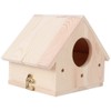 Outdoor Innovative Wooden Bird House Birds Nesting Breeding Cage Ornament