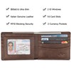 Wallet for Men-Genuine Leather RFID Blocking Bifold Stylish Wallet With
