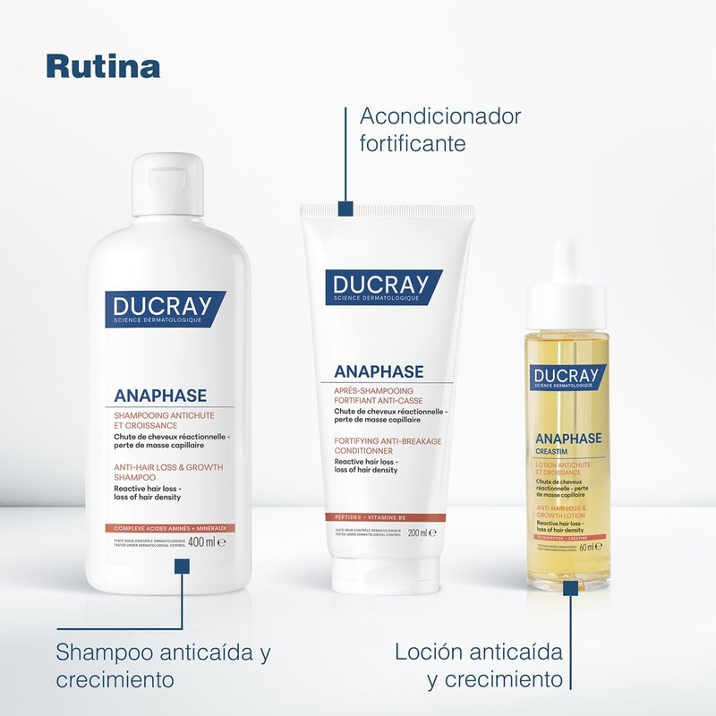 DUCRAY Anaphase Shampoo Anticaída y Crecimiento Para Caída Ocasional, 200ml