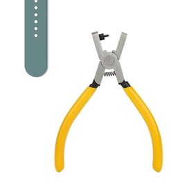 Kovcfon Watch Hole Punch Plier Yellow Diy Strap Hole Punching Plier for Leather Canvas Paper Household Leather Craft Tools
