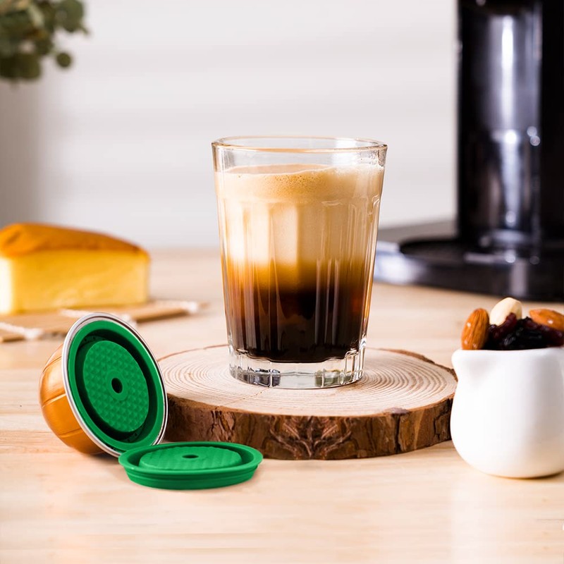 RECAFIMIL 2 Pack Reusable Cap Compatible with Nespresso Vertuo and