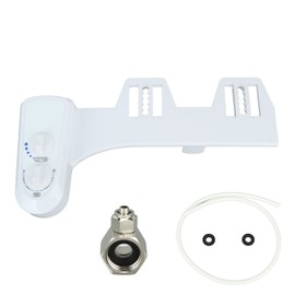 Bidet Attachment Self Cleaning Dual Nozzle Adjustable Water Pressure Cold Water Toilet Bidet for Feminine Wash 3/8