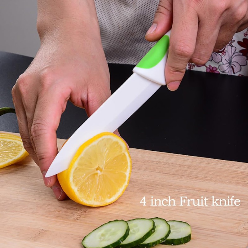 2 PCS Professional Ceramic knife 6”Meat knife 4” Fruit Knife,Kitchen