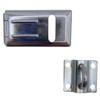 NU-SET 2701-3 Single Hinged Steel Hasp with Rolled Edges, Gray