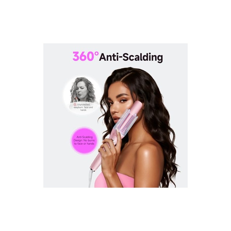 3-in-1 Automatic Curling Iron with 3 Barrel Sizes