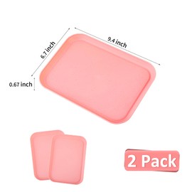 Pink Plastic Serving Platters and Trays,Serving Dishes for Entertaining,Rectangular Platters for Serving Food, Appetizer Serving Trays for Snacks,Charcuterie,Chips,Candy,Fruit,Sushi