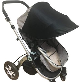 Universal Sun Sail for Pushchairs, Sun Canopy, Baby Seat, Sun Visor, UV Protection, Sun Canopy, Waterproof, Windproof Parasol with Mosquito Net, Dustproof, Sleeping Cover, Buggy, Sports Pram