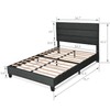 Allewie Full Size Fabric Upholstered Platform Bed Frame with Headboard