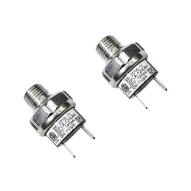 Pair of Air Pressure Switch 110-145 PSI Tank Mount Type Thread 1/4" NPT 12V 24V DC Air Compressor Pressure Switch for Air Train Horn 110-145 1/4 inch